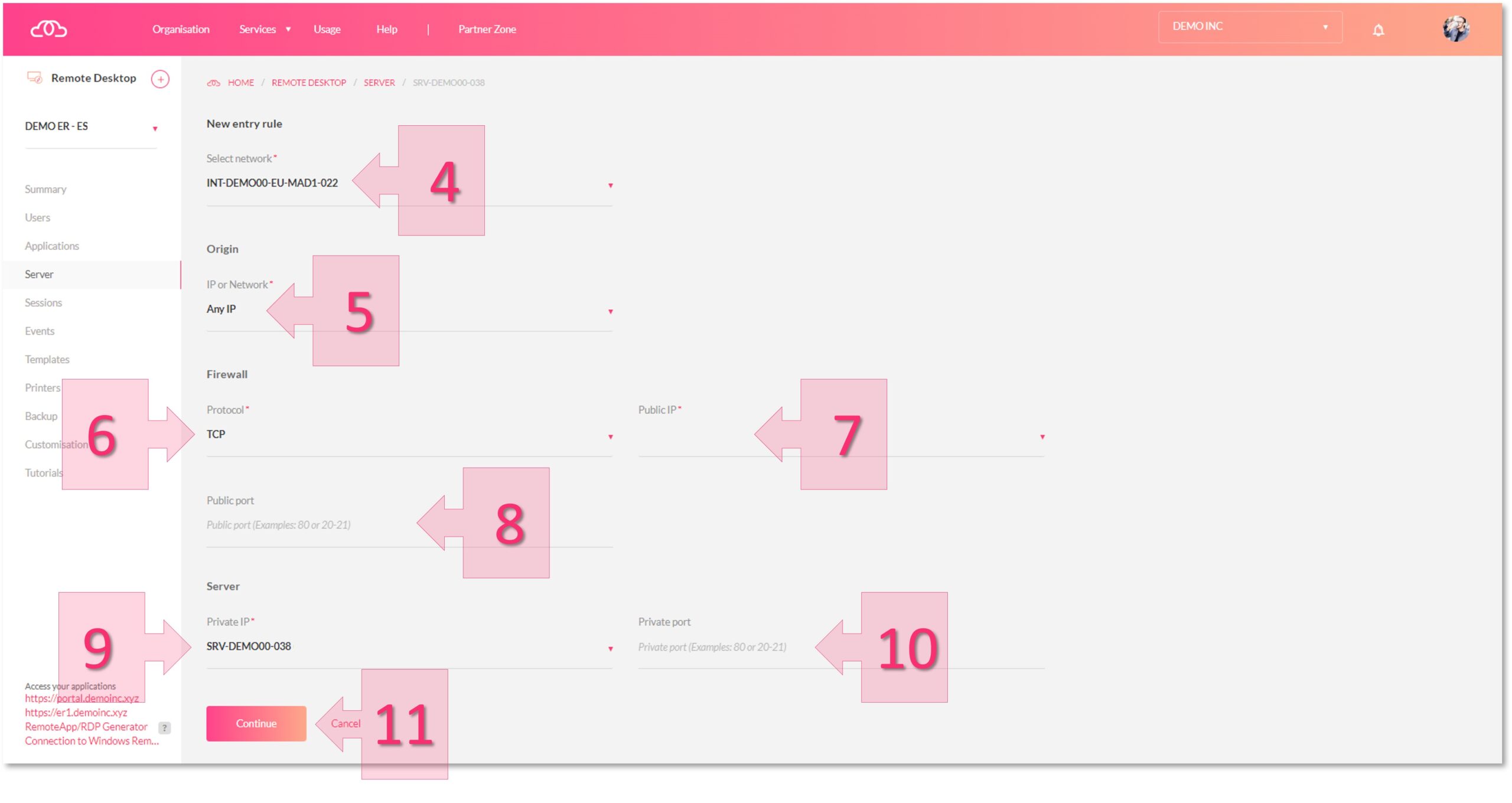 Part 1 - Fill in the details for your new inbound rule