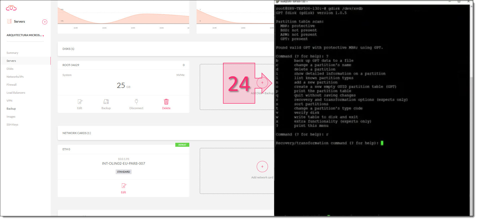 Commandes de gdisk