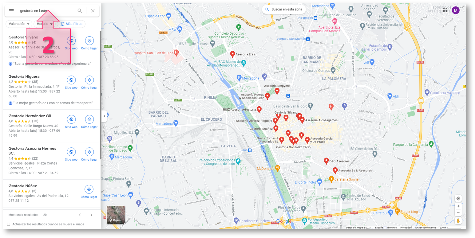 Passo 1. Pesquise no Google Maps o tipo de empresa com a localização (por exemplo, "Agências em Lisboa")