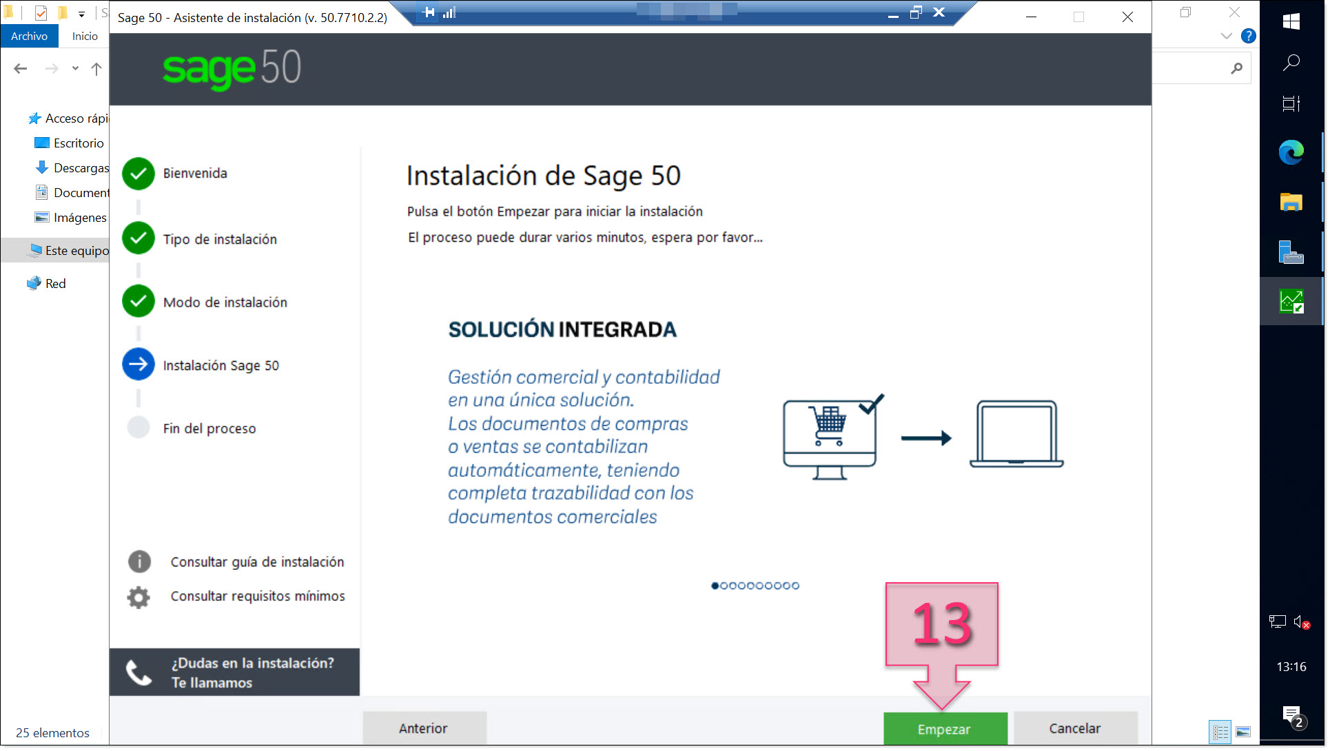 Part 1 - Start installing Sage 50 on your server