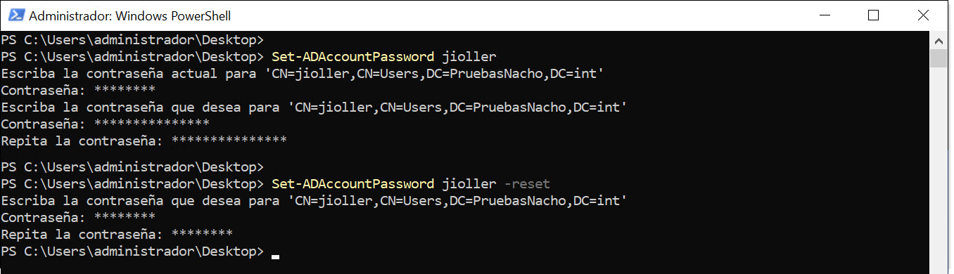 Experimentamos as duas maneiras de alterar uma password