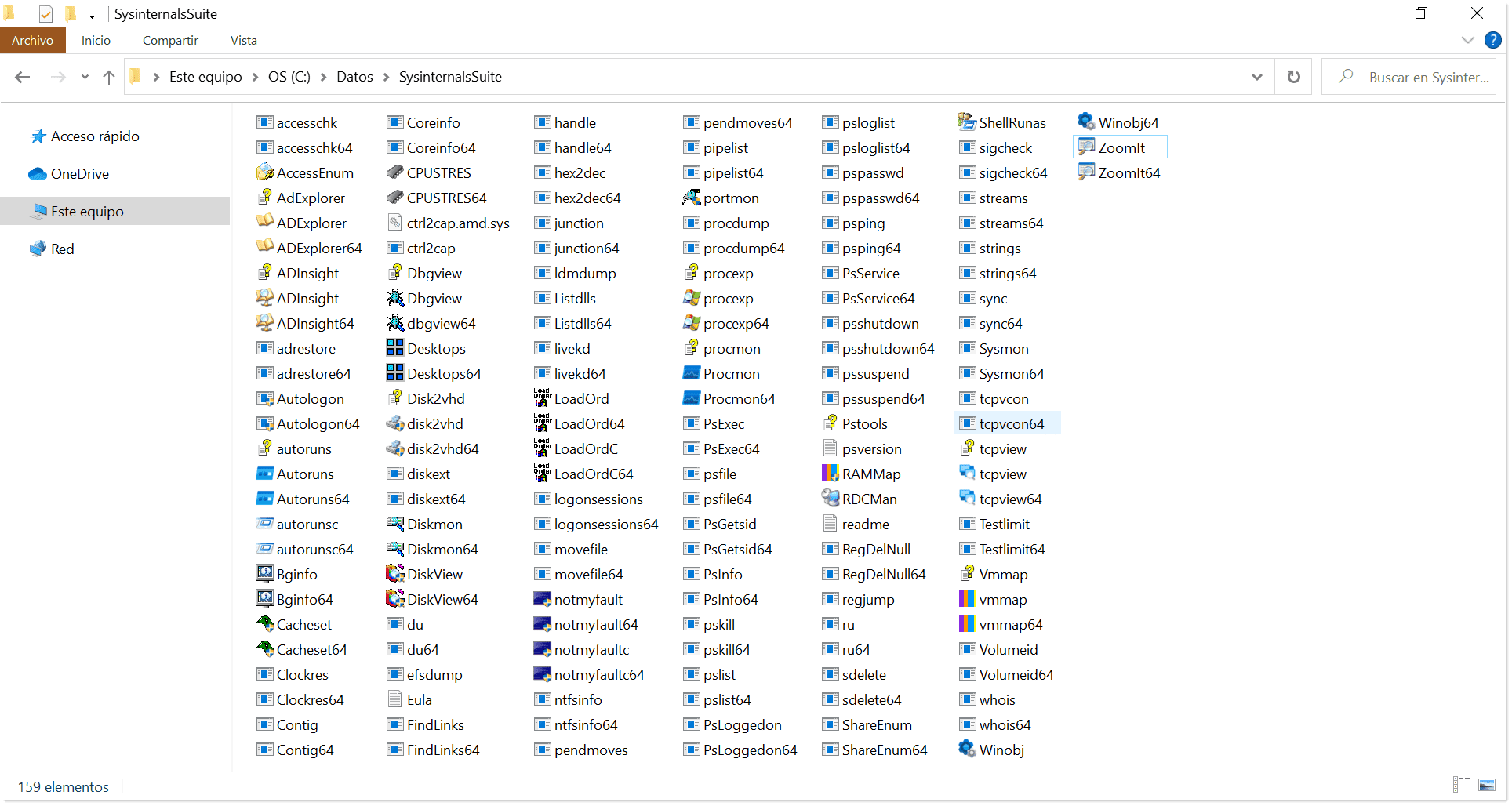 herramientas administradores de sistemas SysInternals