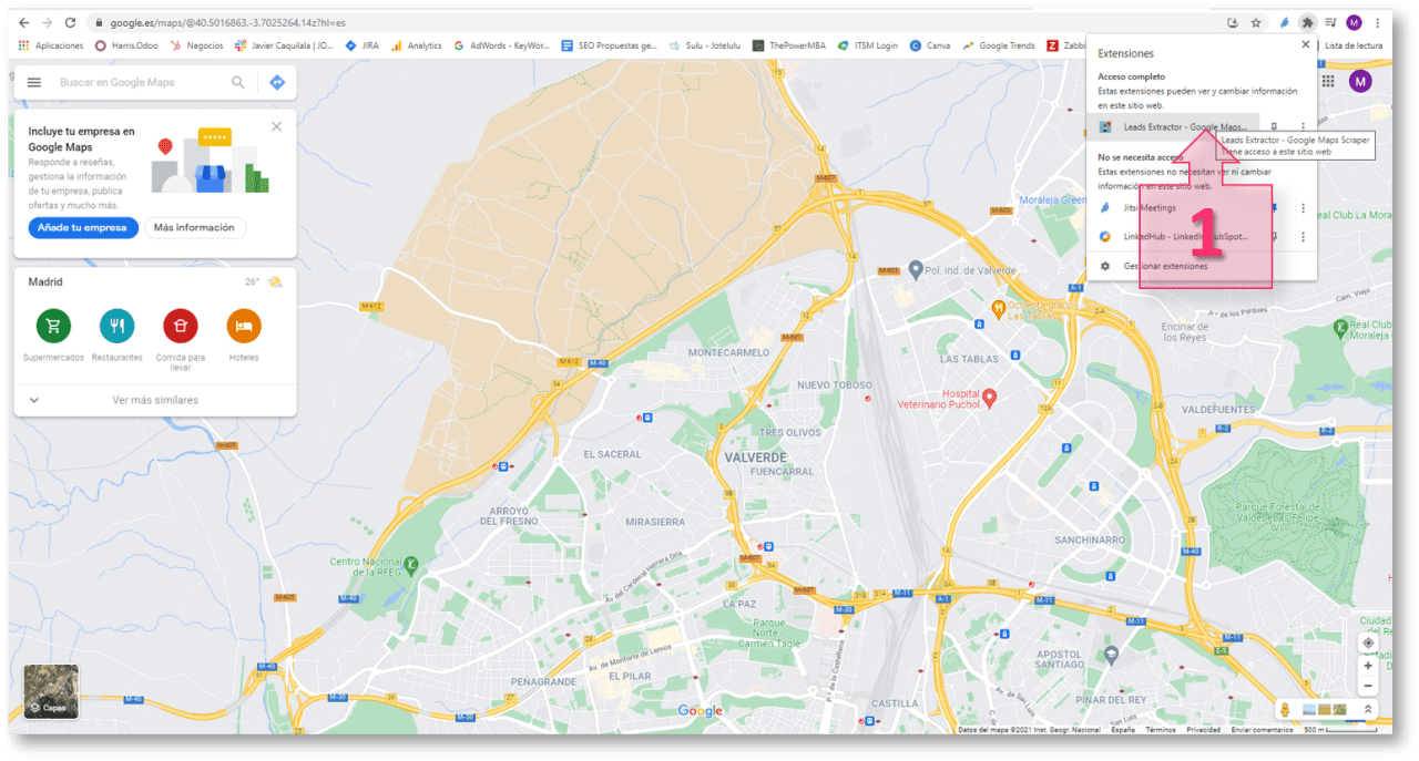 conseguir más clientes Google Maps Scraper