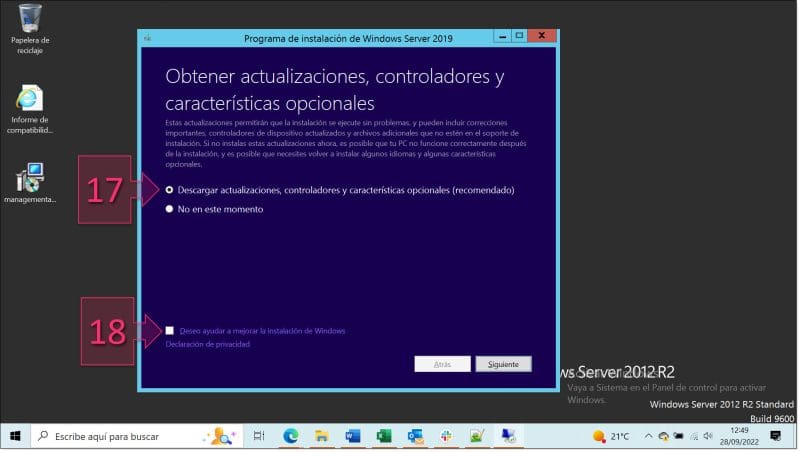 Paso 3. Seleccionamos la descarga automática de actualizaciones