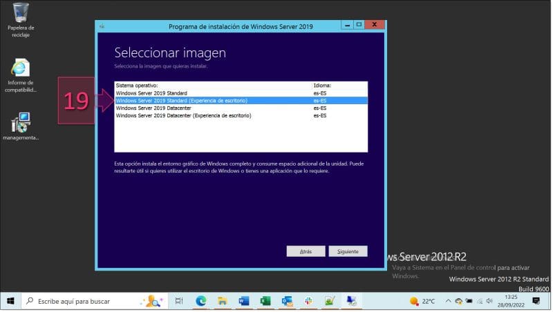 Part 3 - Select the version of Windows Server 2019 that you wish to install