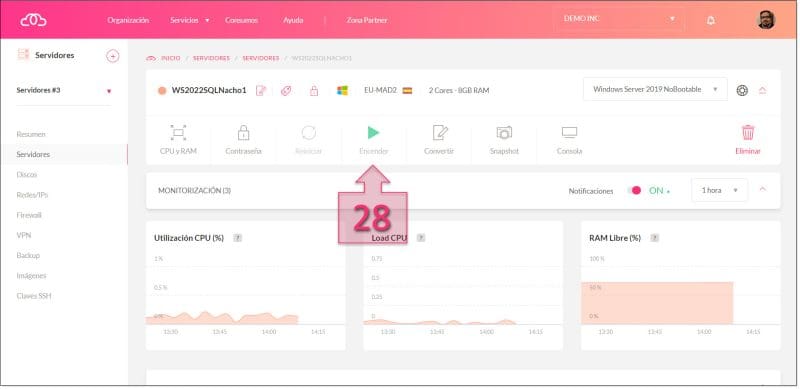Paso 4. Arrancamos la máquina virtual