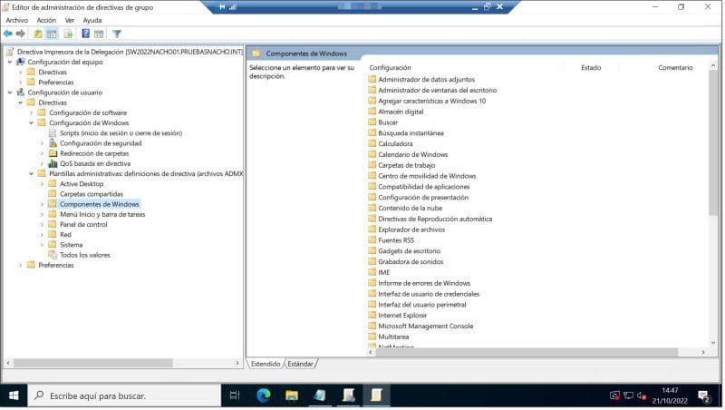 Image. Overview of the Group Policy Management Editor.