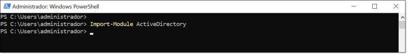 Importamos el módulo de administración de Active Directory para PowerShell