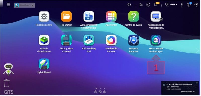 Paso 1. Accedemos a HBS3 Hybrid Backup Sync