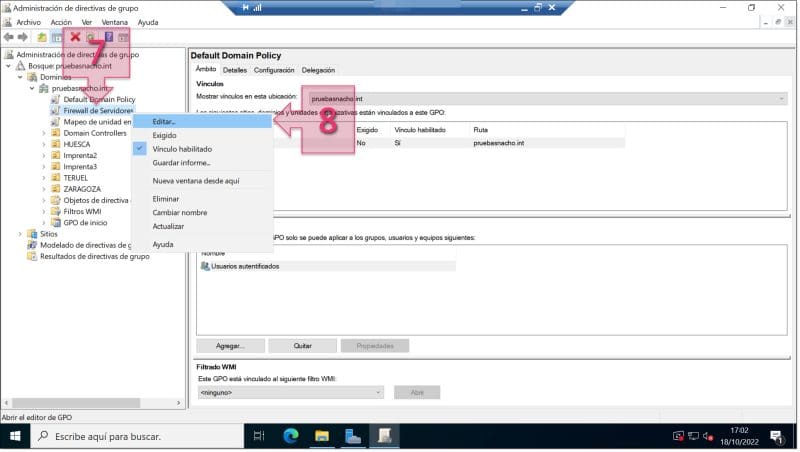 Paso 2. Editamos la GPO que acabamos de crear