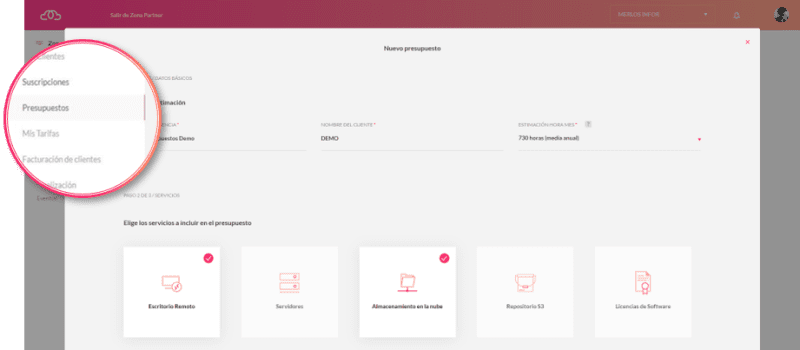 Nuevo proceso de generación de presupuestos en Zona Partner.