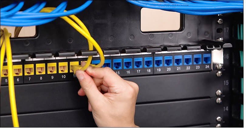 Image - Example of a patch panel in the rack room
