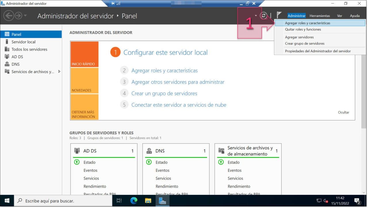 Part 1 - Open Server Manager to add the DHCP server role