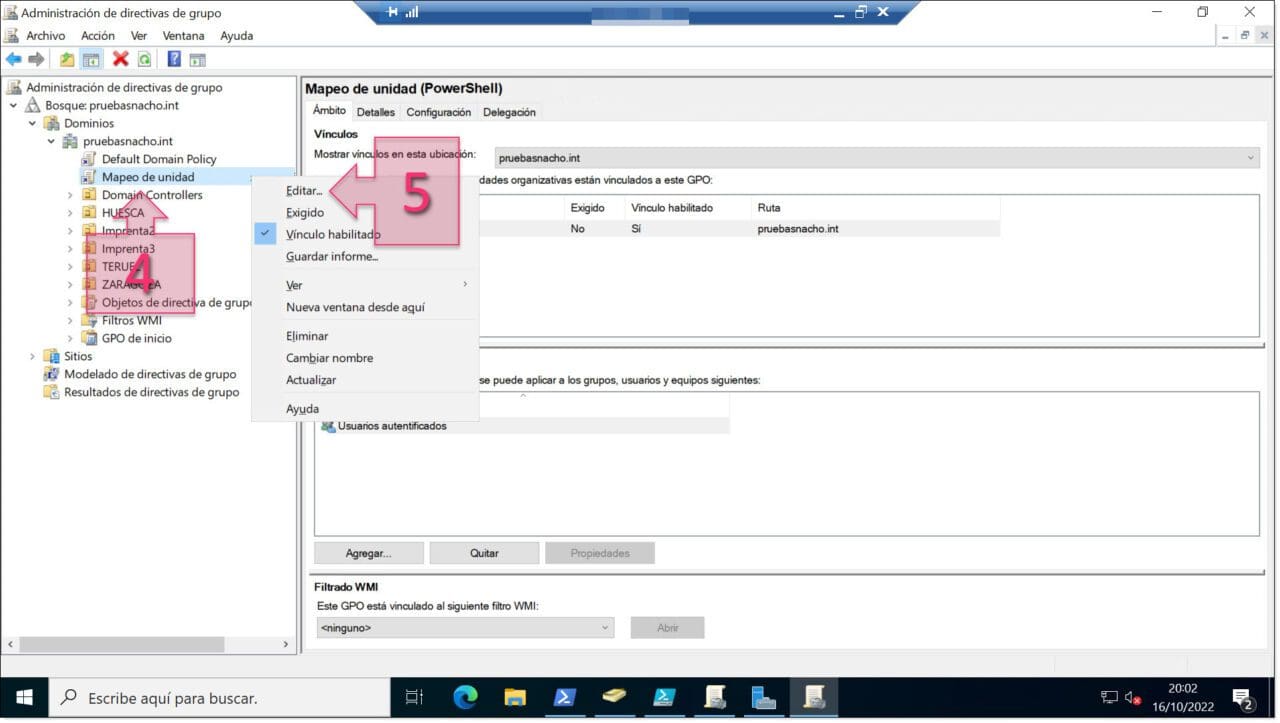 Paso 2. Editaremos La GPO Que Acabamos De Crear 