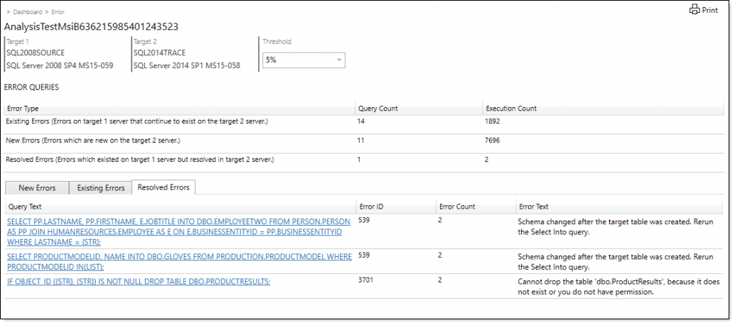 Image - Example of DEA output screen