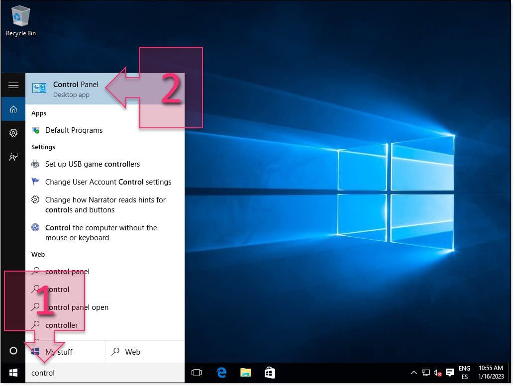 Part 1 - Open the Control Panel