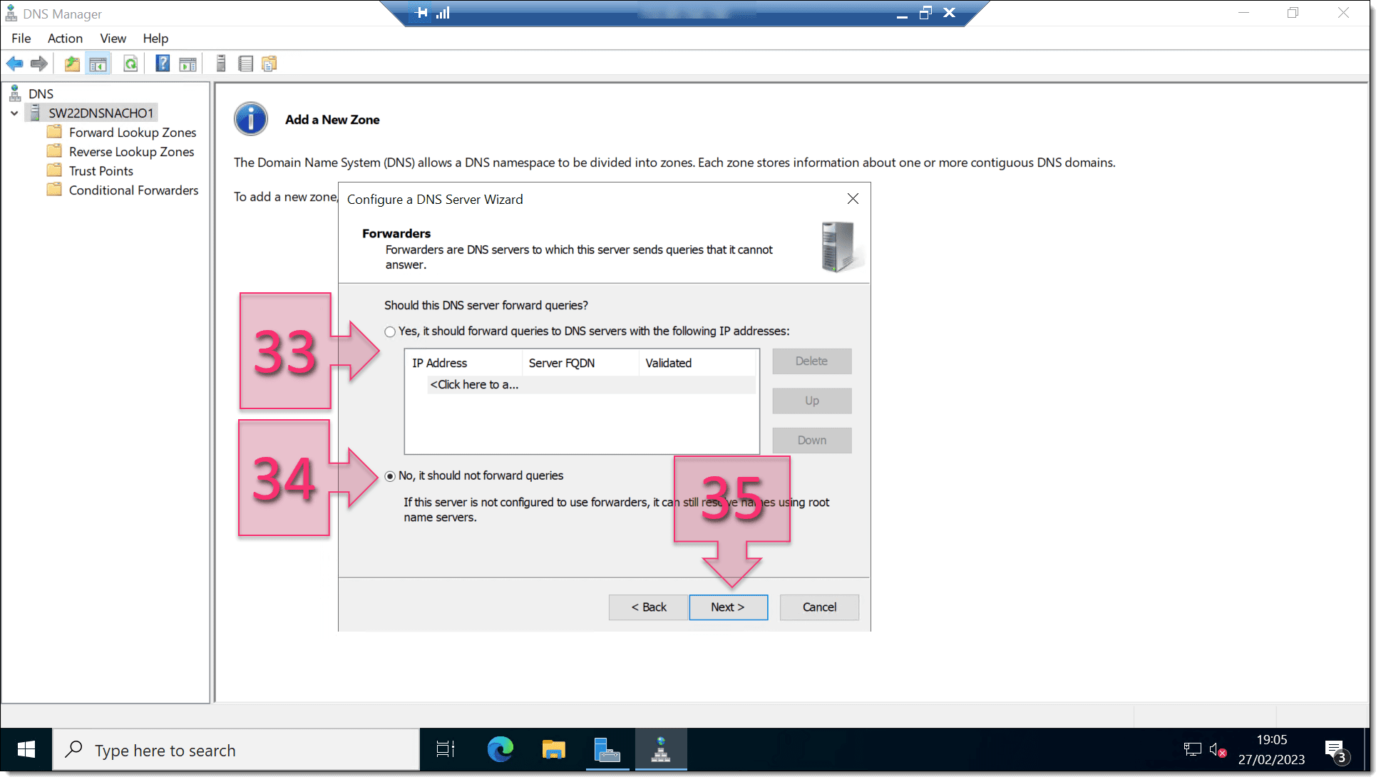 Part 3 - Add Forwarders if applicable