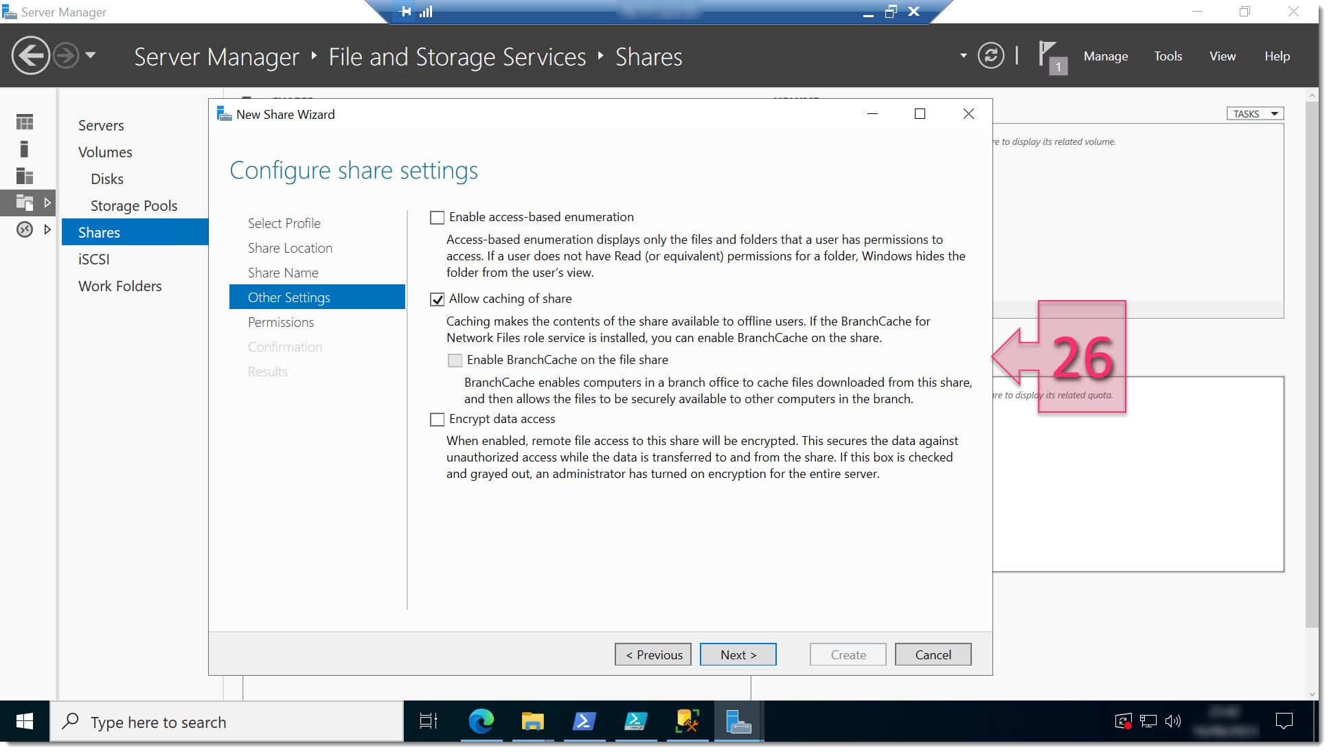 Paso 2. Configuramos otros datos del SMB Share