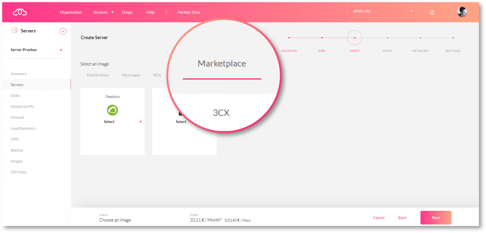 marketplace software servidores 3cx