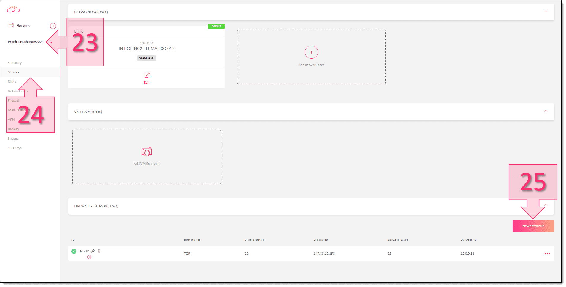 Paso 2. Creamos una regla en el firewall para Pandora