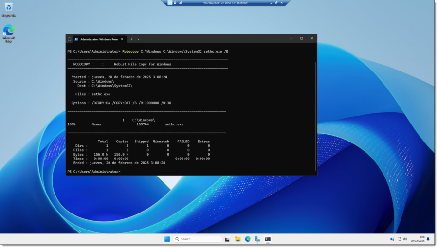 Recuperamos la configuración de ficheros original