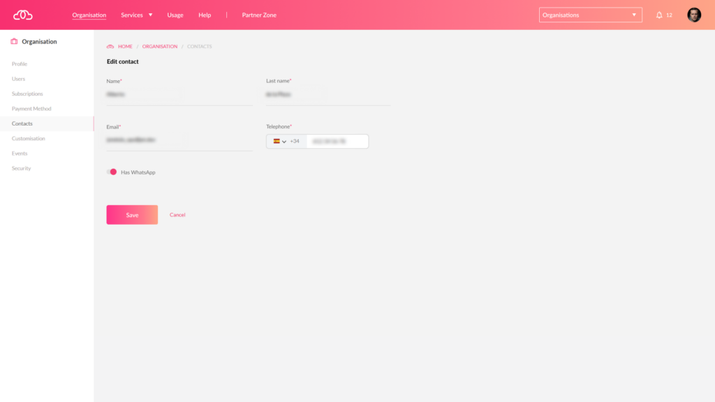 Paso 2 activación WhatsApp en la plataforma
